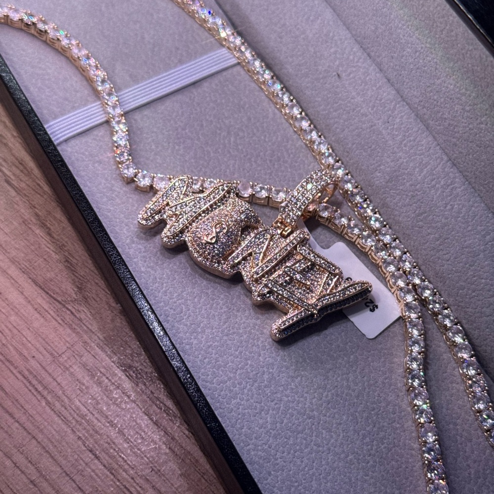 Gold Money Pendant Necklace
